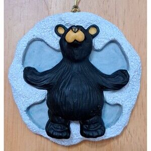 VTG Big Sky Carvers Jeff Fleming BEARFOOTS "Snow Angel Fun" Ornament Numbered